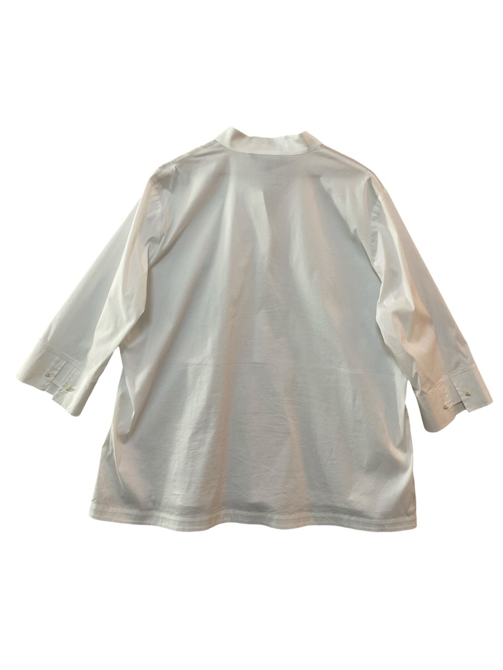 Ming Wang White Tunic Top Size XL Structured Minimalist Classic Career - Picture 2 of 11